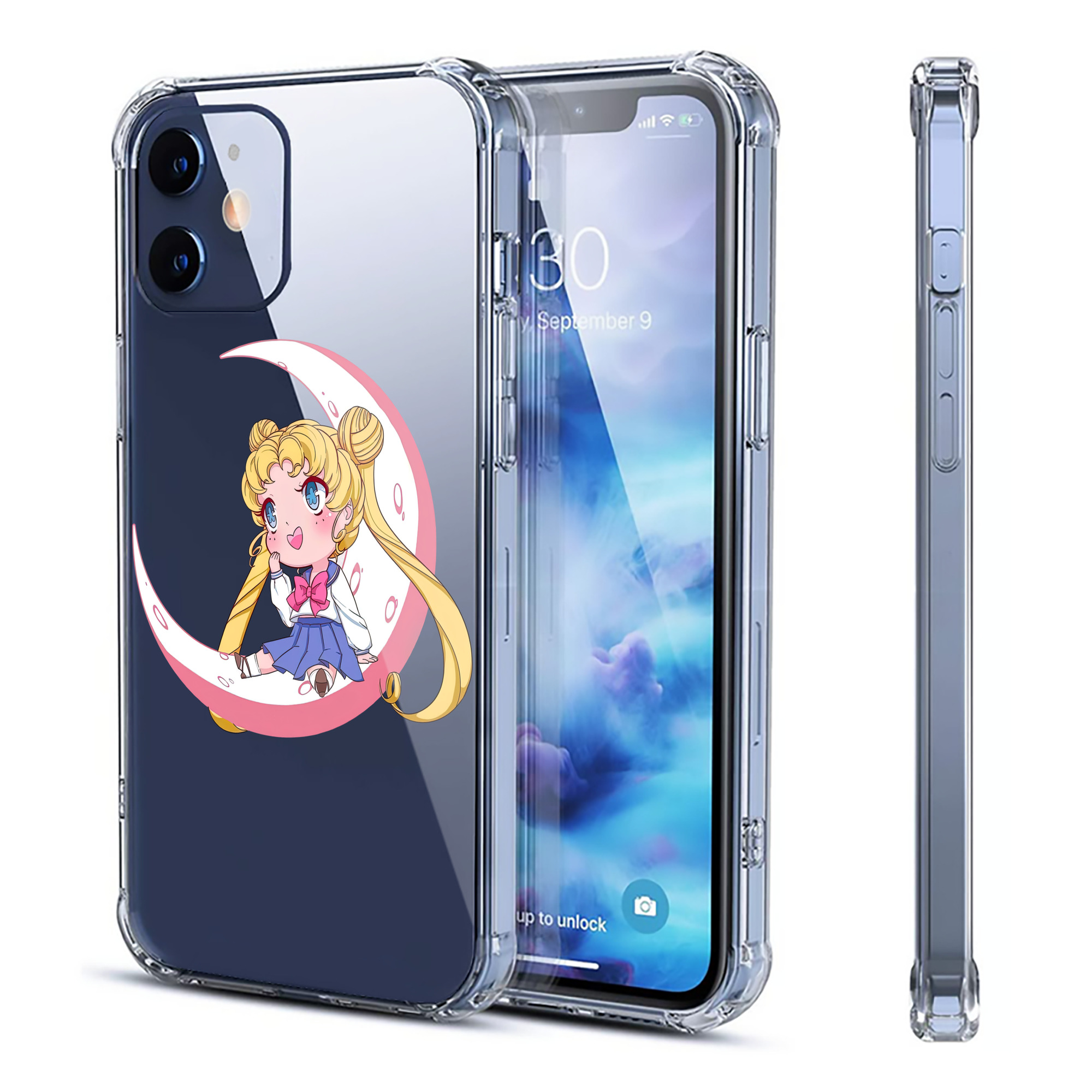 （画像用） 美少女戦士セーラームーン 愛野 美奈子 あいの みなこ Sailor Moon Aino Minako 【iPhone 12シリーズ対応】透明スマホケース（クリアソフトケース）